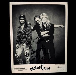 Motorhead Lemmy Autograph